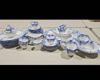 Lot 5210  Shelley England Dainty Blue Bone China