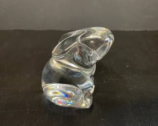 Lot 1266  Baccarat Crystal Bunny Rabbit Paperweight