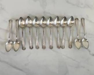 Lot 1462  Antique Sterling Silver Assorted Spoons