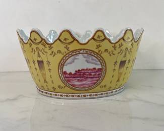 Lot 1443  Porcelain Reproduction Chinese Cachepot Planter Jardiniere