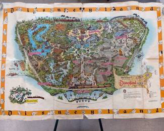 Lot 5277  Vintage 1958 version B Original Disneyland Souvenir Map  Designed by Sam McKim