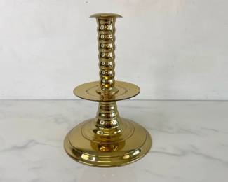 Lot 1458  Virginia Metalcrafters Colonial Williamsburg Trumpet Brass Candlestick Holder
