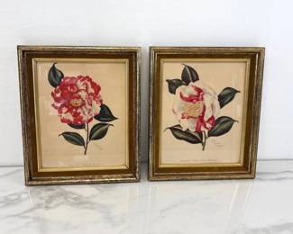Lot 1294  Pair Vintage Lila Moore Keen Botanical Art Prints