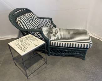 Lot 5179  Patio Chaise Longue Side Table