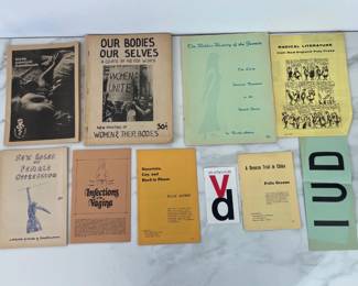 Lot 6026  Vintage 70s Feminist Womens Health Sexuality Publications Our Bodies Our Selves more