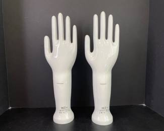 Lot 1259  Vintage Porcelain Glove Molds