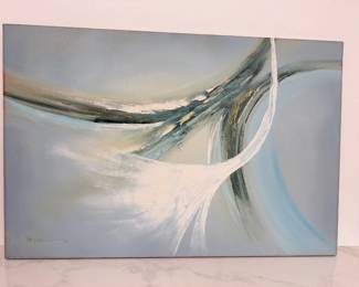 Lot 1438  Original Abstract Oil Painting Signed Frank