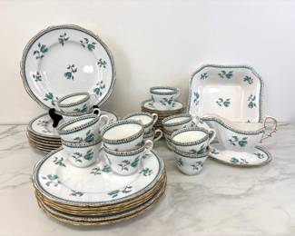 Lot 1305  Spode Copeland China England  Darlington Green Teal