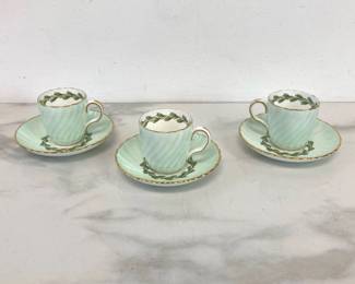 Lot 1349  Minton Cheviot Bone China Demitasse Cups Saucers