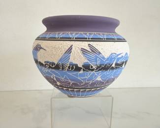 Lot 5306  R. Becenti  Dine Navajo Hand Painted Pottery Bowl