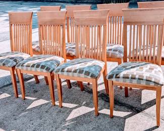 Set of 8 dining chairs, $240