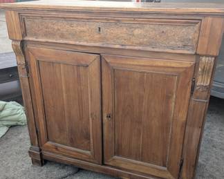 Antique oak jelly cupboard $150
