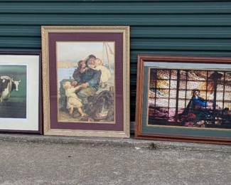 Eclectic sample of pictures and mirrors.