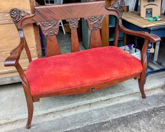 Beautiful antique settee, $250