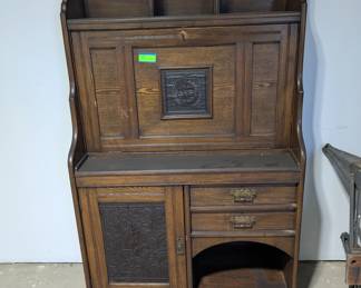 Antique oak secretary, $200