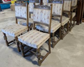 Set of 8 antique oak chairs, $300