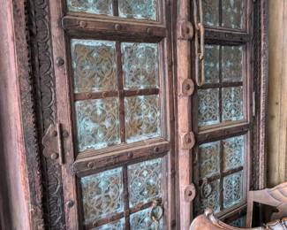 Imported large solid wood and metal cabinet, $850