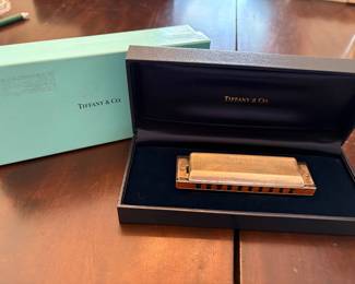 Sterling silver Tiffany harmonica by Honer