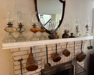 Oil lamps & copper pots