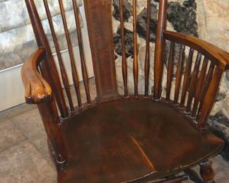 Vintage all wood rocking chair