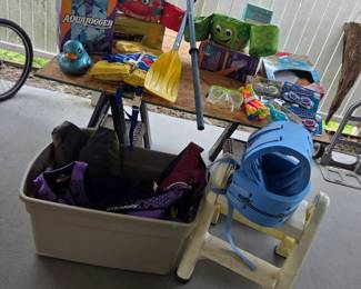 Pool equipment, pool steps, life jackets and more.
