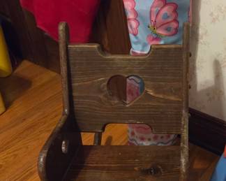 Child's wooden rocking chair