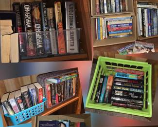 large variety of hard back, soft back and vintage books