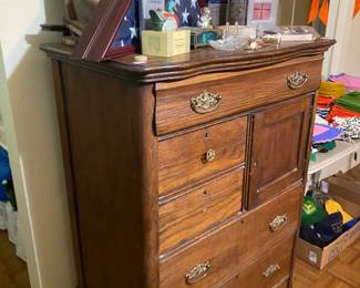Antique Dresser Mans Chest needs TLC