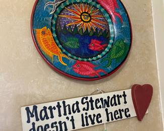 Assortment of kitchen wall decorations