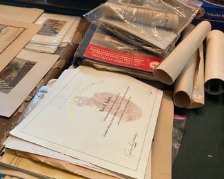 Black and White documents and photos