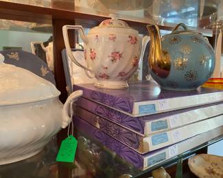 Blue Jasperware plates