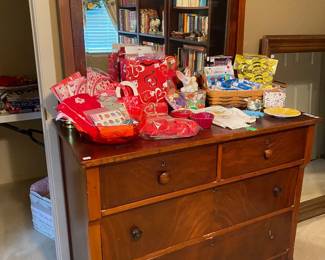 Antique mahogany dresser with mirror