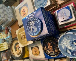 Large collection of Copenhagen and Hummel plates