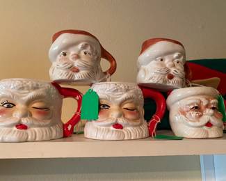 Vintage Santa Mugs