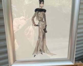 Fashion print w glass