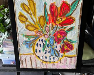 Framed original floral