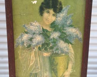 awesome old ad art framed no glass