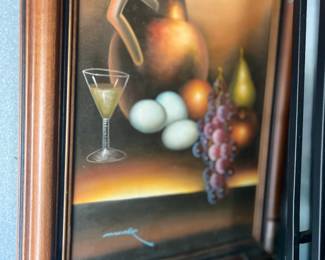 Fabulous, odd still life signed frame alone is awesome