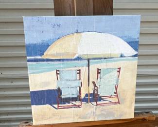 great beach scene print