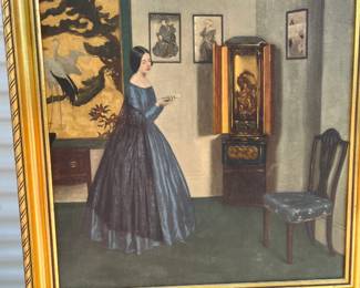 Vintage Old print no glass nice frame