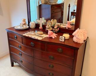 Mahogany dresser with mirror