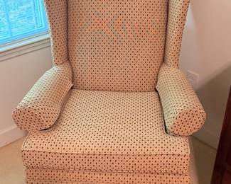Wing back chair, (matching pair)
