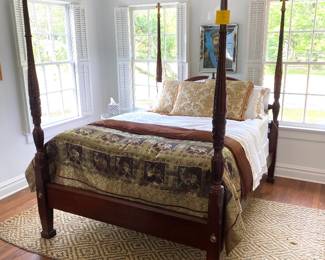 Queen Rice Bed w/ New Mattress