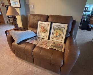 Two Matching Electric Leather Recliners