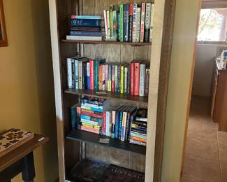 Queen Bedroom Suite - Headboard, Frame, Mattress (new), Nightstand, Dresser and Bookcase