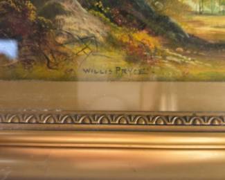 George Willis-Pryce, (1866-1949) landscape with mountains in background, oil on canvas.