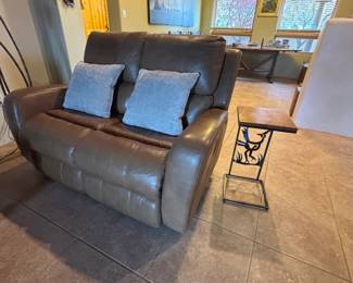 Two Matching Electric Leather Recliners