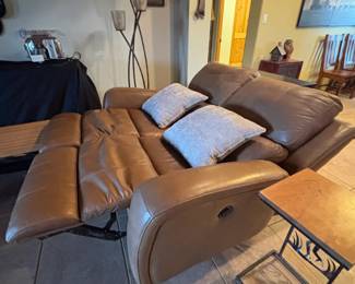 Two Matching Electric Leather Recliners