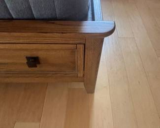 King Size Bedroom Set - 2 Dressers (one with mirror), 2 Nightstands, King Headboard, Frame with drawers and new mattress