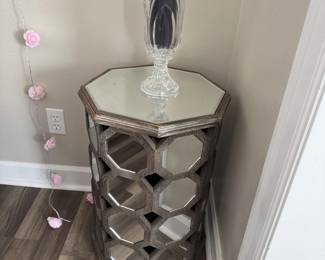Mirrored end table